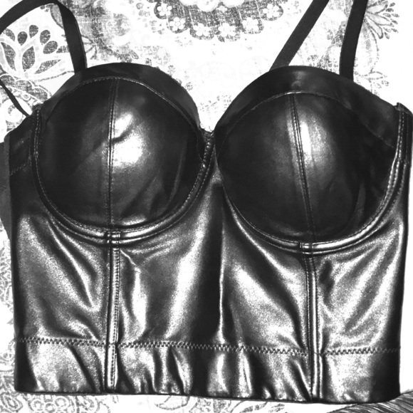Other - Faux leather bustier.